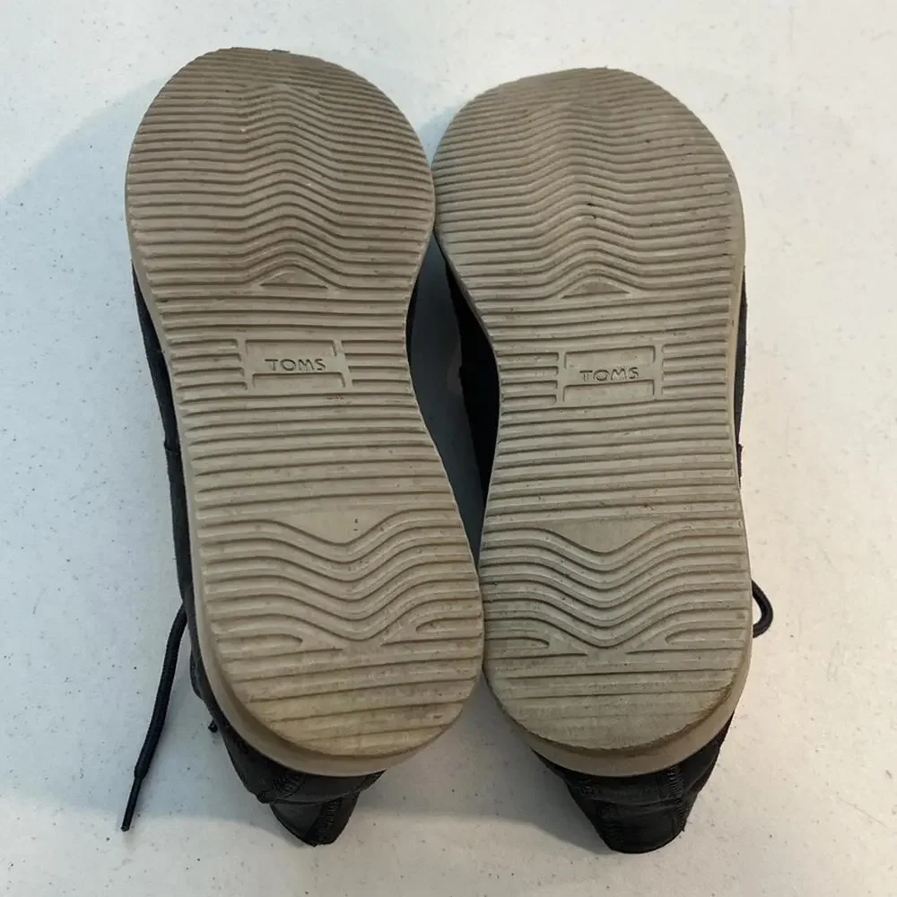 TOMS Mens Boot Porter Charcoal Gray Suede Boots Suede Boots Lace Up Mens sz 12 - Picture 6 of 9